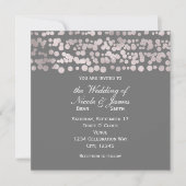 Gray Silver Dots Elegantes Glam Hochzeit Einladung (Vorderseite)