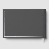 Gray Silver Foil PhD Abschluss Gästebuch (Rückseite)