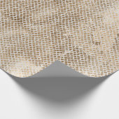 Gray Silver Gold Schlange Print Geschenkpapier (Ecke)