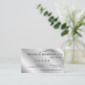 Gray Silver Minimal Driver Car Auto Visitenkarte (Stehend Vorderseite)