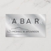 Gray Silver Minimal Driver Car Auto Visitenkarte (Rückseite)