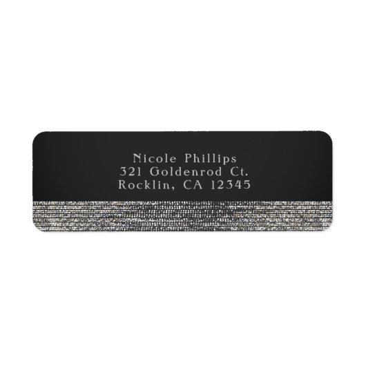 Gray & Silver Modern Glam Sequins Chic Einladung (Vorne)
