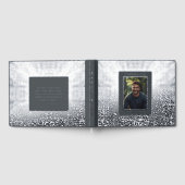 Gray Silver Real Foil Funerary Guest Books Texture Gästebuch (Voll)