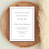 Gray Silver Traditionelle formale Hochzeit Einladung