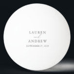 Gray Silver Wedding Personalisiert Ping Pong Ball Tischtennisball<br><div class="desc">Herrliche Pingpong-Kugel in Grau-Silber. Perfektes Geschenk für die Neuvermählten in Ihrem Leben!</div>