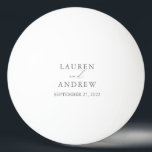 Gray Silver Wedding Personalisiert Ping Pong Ball Tischtennisball<br><div class="desc">Herrliche Pingpong-Kugel in Grau-Silber. Perfektes Geschenk für die Neuvermählten in Ihrem Leben!</div>