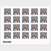 Gray Simple Chic Foto Save the Date Stickers (Blatt)