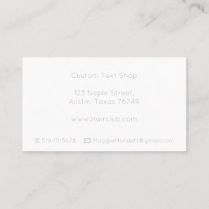 Gray Simple Clothing Shop Business Card Visitenkarte