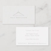 Gray Simple Clothing Shop Business Card Visitenkarte (Vorne/Hinten)