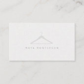 Gray Simple Clothing Shop Business Card Visitenkarte (Vorderseite)