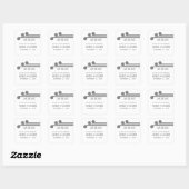 Gray Simple Deko Chic Save the Date Stickers (Blatt)