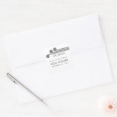 Gray Simple Deko Chic Save the Date Stickers (Umschlag)