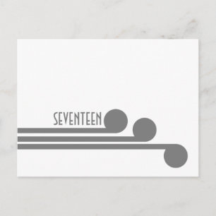 Gray Simple Deko Chic Tischnummer Postcard
