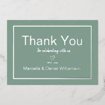 Gray Simple Minimalistisch Wedding Danke