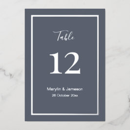 Gray Simple Minimalistisch Wedding Tischnummern