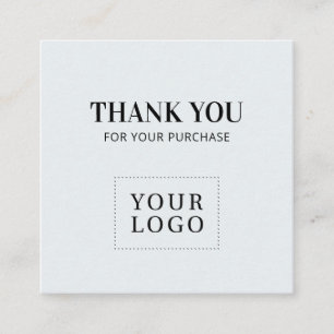 Gray Simple Modern Danke Business Cards Quadratische Visitenkarte