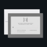 Gray Simple Torah Bar Mitzvah UAWG RSVP Karte<br><div class="desc">Ein grafisches Bild einer Tora macht auf dieser einzigartigen Bar Mitzvah-Antwortkarte ein beeindruckendes Bild. Ein kohlegrauer Hintergrund gleicht ein abgerundetes rechteckiges Panel mit einem modernen, grafischen Bild einer Torah aus. Darunter druckt ein benutzerdefinierter Antworttext. Das Gegenteil hebt den Namen und das Datum des Bar Mitzvah-Jungen hervor. Erhältlich in alternativen Farben...</div>