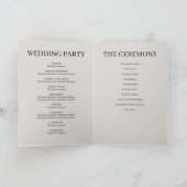 Gray Simple Wedding Folding Program Programm (Innenseite)