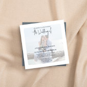 Gray Simple Wedding Foto Template Einladung