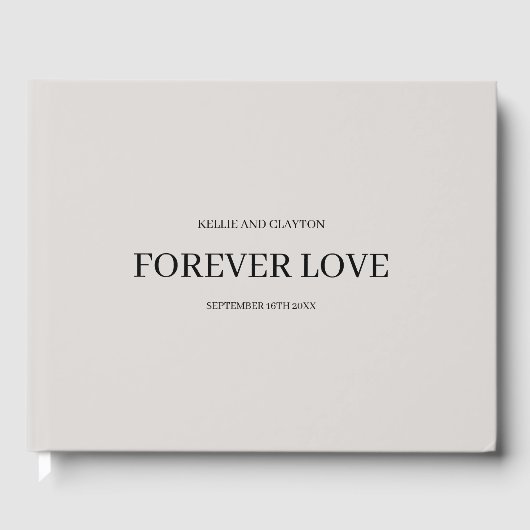Gray Simple Wedding Gästebuch (Vorderseite)