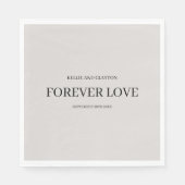 Gray Simple Wedding Napkins Serviette (Vorderseite)