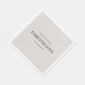 Gray Simple Wedding Napkins Serviette (Ecke)