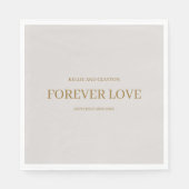 Gray Simple Wedding Napkins Serviette (Vorderseite)