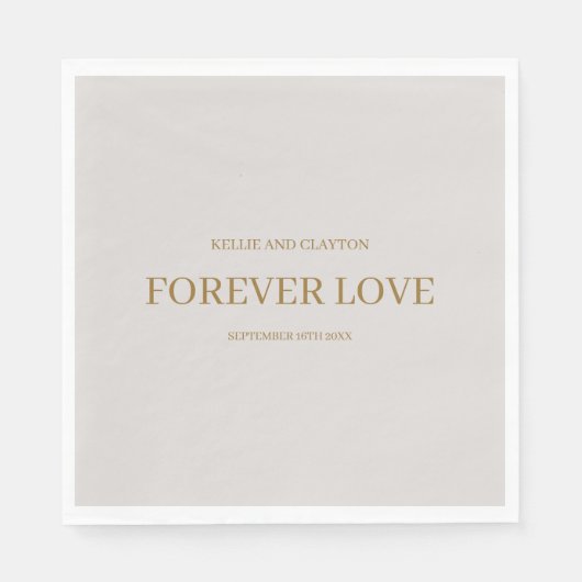 Gray Simple Wedding Napkins Serviette (Vorderseite)