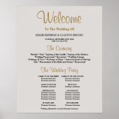 Gray Simple Wedding Zeremony Programm Signing Poster (Vorne)
