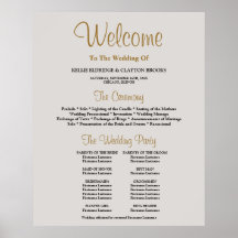 Gray Simple Wedding Zeremony Programm Signing
