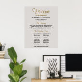Gray Simple Wedding Zeremony Programm Signing Poster (Heimbüro)