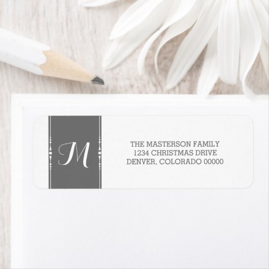 Gray Simply Chic Holiday Address Labels (Insitu)