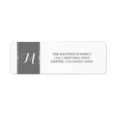 Gray Simply Chic Holiday Address Labels (Vorne)