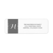 Gray Simply Chic Holiday Address Labels