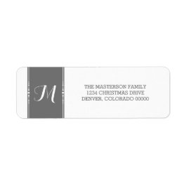Gray Simply Chic Holiday Address Labels