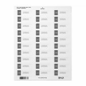Gray Simply Chic Holiday Address Labels (Vorne)