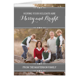 Gray Simply Chic Holiday Foto Card