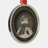 Gray Skies Snowman Keepake Ornament (Rechts)
