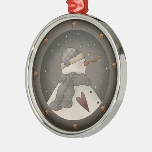 Gray Skies Snowman Keepake Ornament (Links)