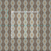 Gray Slate Blue Beige Brown Funky Raute Pattern Stoff (Kachel)