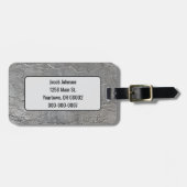 Gray Slate Rock Texture Gepäckanhänger (Vorderseite horizontal)