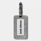 Gray Slate Rock Texture Gepäckanhänger (Rückseite vertikal)