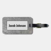 Gray Slate Rock Texture Gepäckanhänger (Rückseite horizontal)