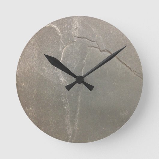Gray Slate Runde Wanduhr (Vorderseite)
