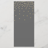 Gray & Small Confetti Dots Modernes Glamour Menü Menükarte (Rückseite)