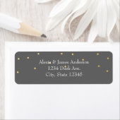 Gray Small Gold Foil Elegante Einladung Labels (Insitu)