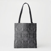 Gray Snake Skin Print Toag Tasche (Vorderseite)