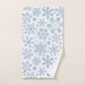 Gray Snowflakes on off white Badhandtuch Set (Handtuch)
