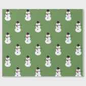 Gray Snowman mit Hut Geschenkpapier (Flach)