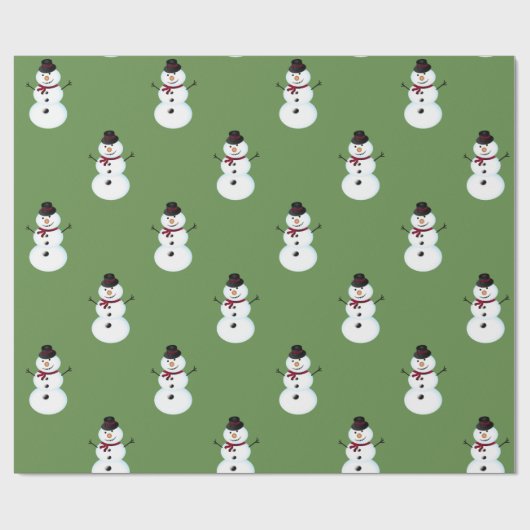Gray Snowman mit Hut Geschenkpapier (Flach)